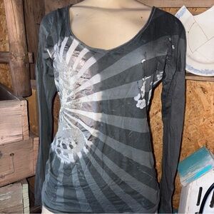 Vintage Y2K AnM Gray Long SleeveGraphic Tee